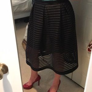 New York and Co Flare Sheer Ball Skirt